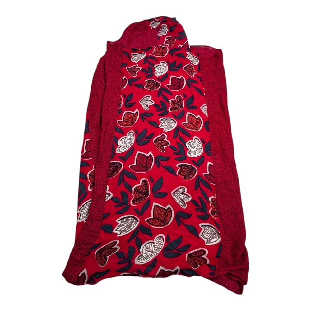 Ann Taylor Loft Women's Red‎ Floral Print Shaw Scarf One Size